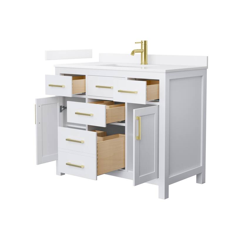 Wyndham Collection WCG2424-42S-QTZ-UNSMXX Beckett 42" Free Standing