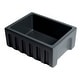 preview thumbnail 4 of 9, 24" Black Matte Reversible Smooth / Fluted Single Bowl Fireclay Farm Sink