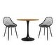 preview thumbnail 23 of 22, Kurv Mid-Century Modern 3-Piece Cafe Dining Set