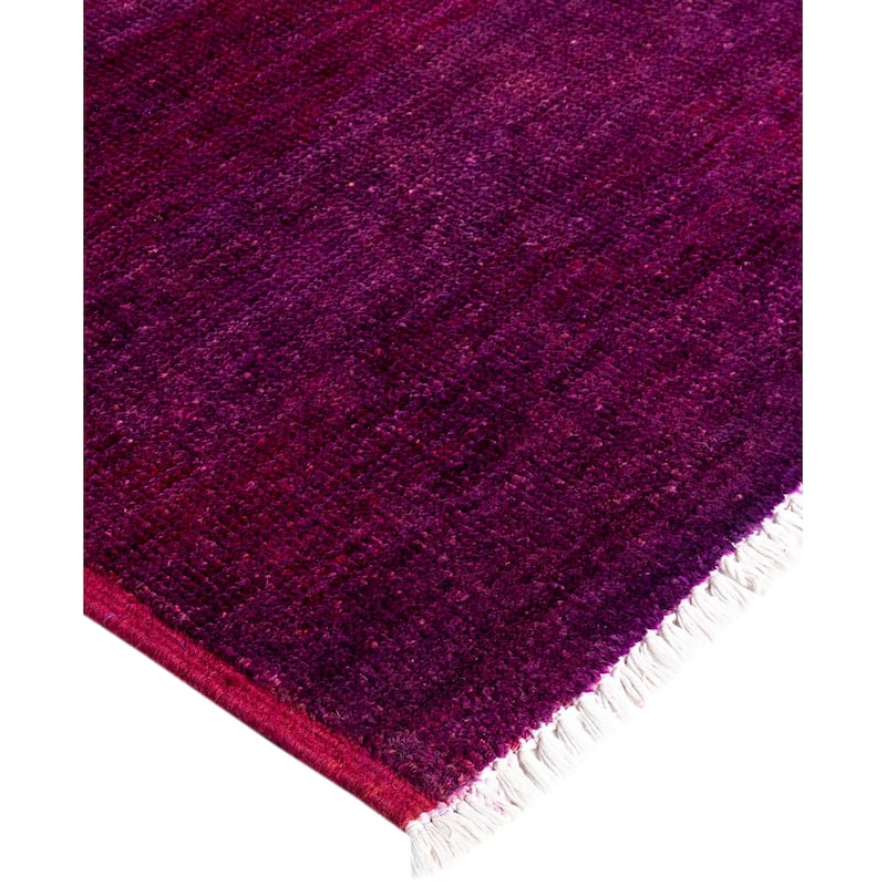 Overdyed One-of-a-Kind Hand-Knotted Area Rug - Purple - 9' 10" x 13' 10"