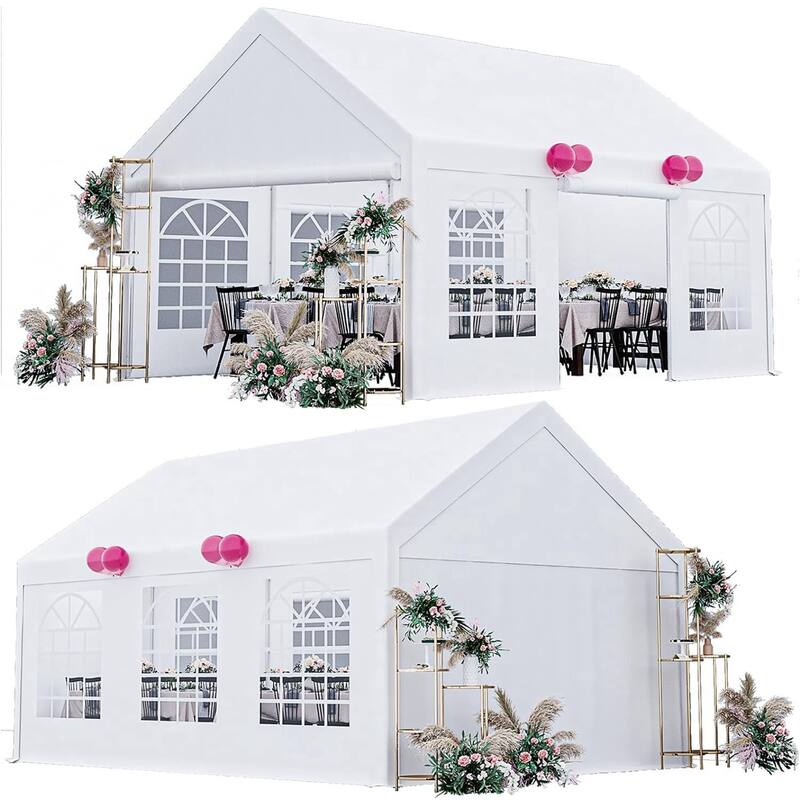 White Outdoor Party Tent Canopy Wedding Patio Camping Gazebo Shelter