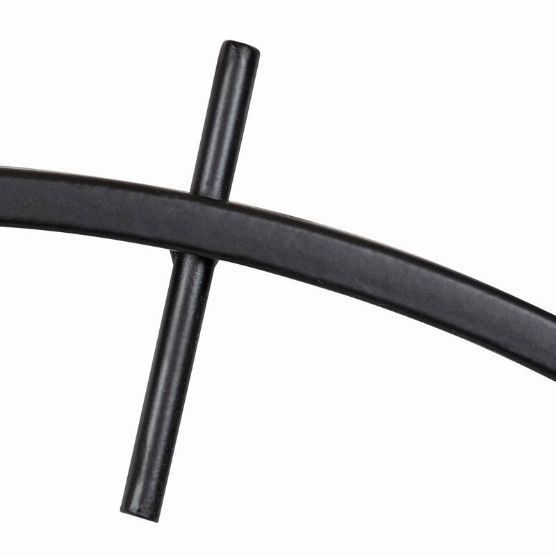 Kate and Laurel Isaac Modern Metal Wall Clock, 26" Diameter, Black - 26" Diameter
