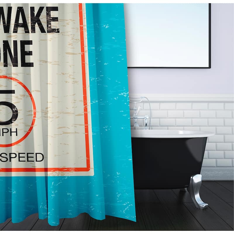No Wake Word Print Shower Curtain