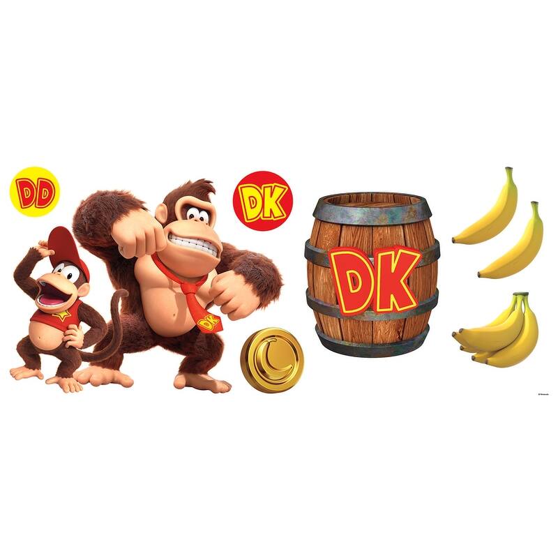 WallPops Donkey Kong and Diddy Kong Wall Decals - 36.5 x 17.25