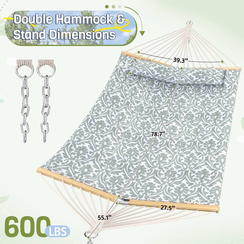 EROMMY Modern Portable Hammock, Hand-Woven Ropes, Anti-Tipping Design for Backyards, Beaches & Campsites