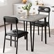preview thumbnail 24 of 22, Dining Table Set of 2, Kitchen Table with Upholstered Chairs Dinning Table Set - 29.1x29.1x30in