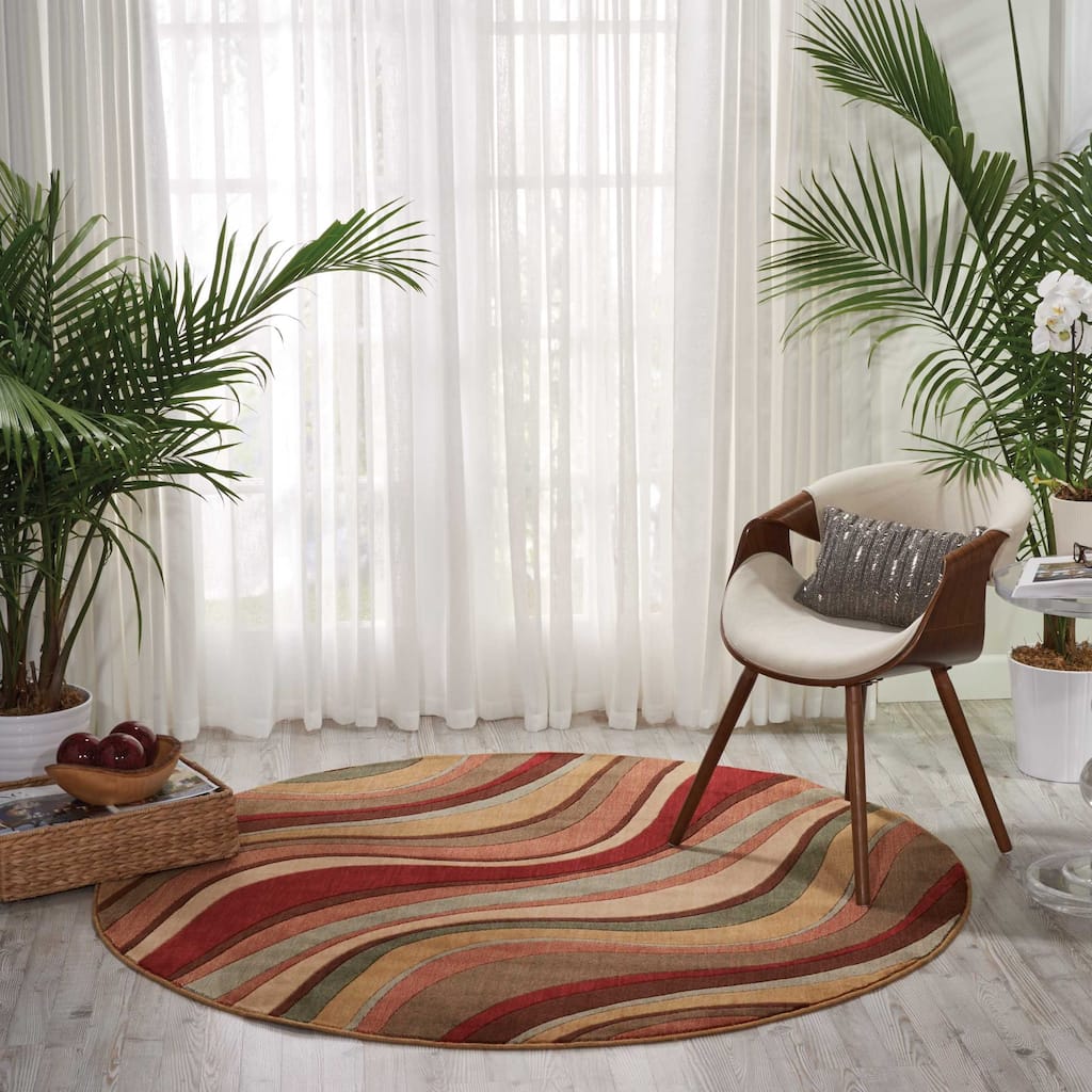 Nourison Somerset Modern Transitional Wave Area Rug