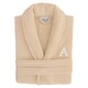 preview thumbnail 1 of 77, Authentic Hotel Spa Unisex Turkish Cotton Terry Cloth Bath Robe with single letter White Bookman Monogram. L/XL - A