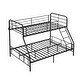 preview thumbnail 4 of 5, Full Over Twin Metal Bunk Bed with Sturdy Guardrails, Supported by Iron Frames