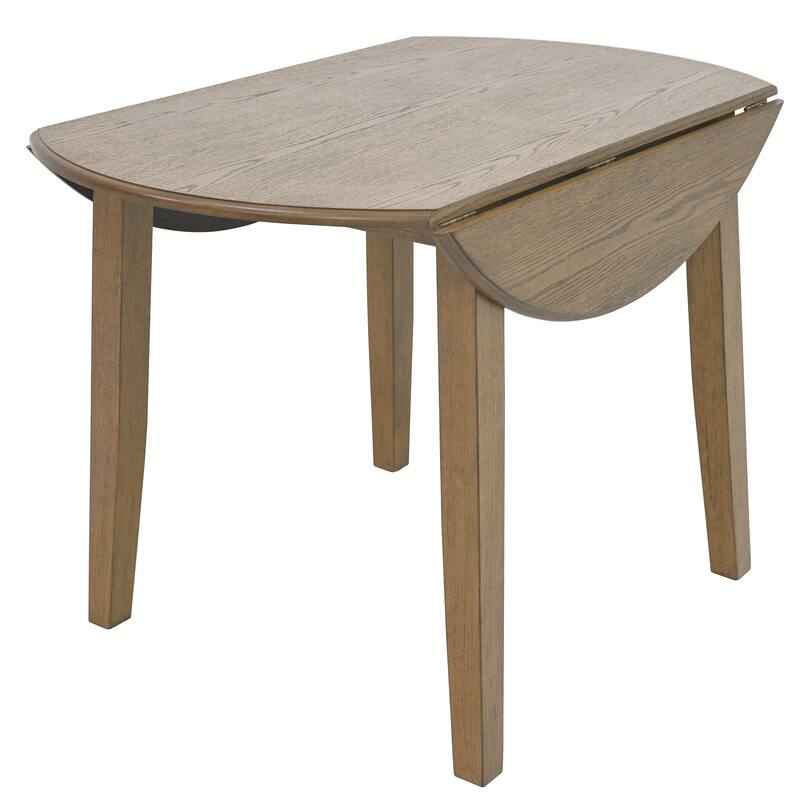 Modern Engineered Wood & Oak Veneer Round Dining Table