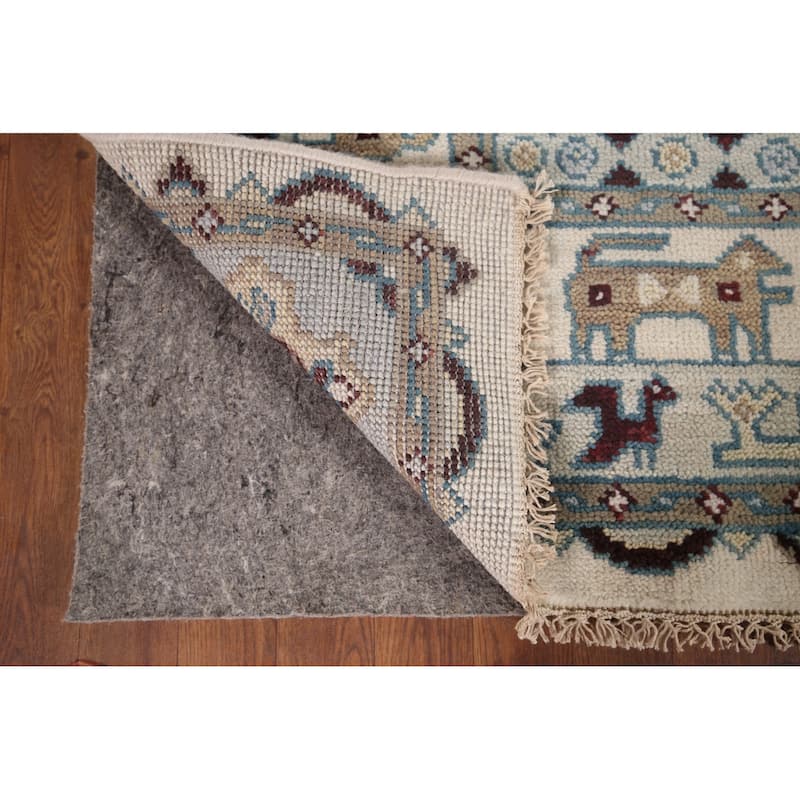 Tribal Geometric Heriz Serapi Area Rug Handmade Oriental Wool Carpet - 7'10"x 9'7"