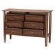 preview thumbnail 3 of 9, Alyssa Japandi Walnut Brown Wood 6-Drawer Dresser
