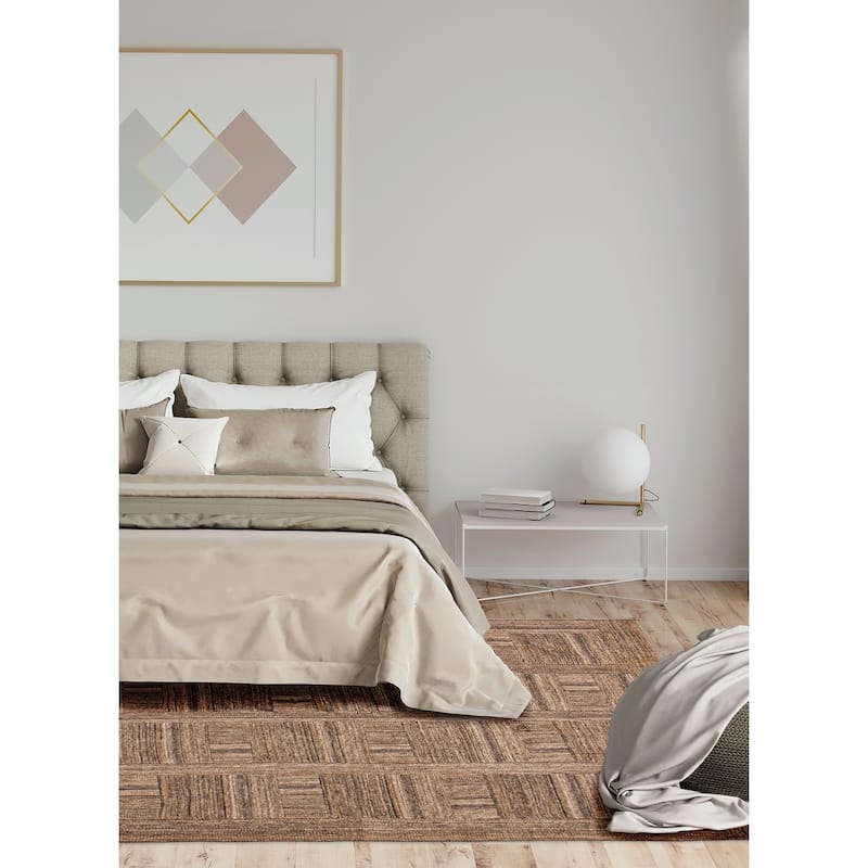 ECARPETGALLERY Flat-Weave Anatolia Patch Grey Wool Kilim - 6'7 x 10'7