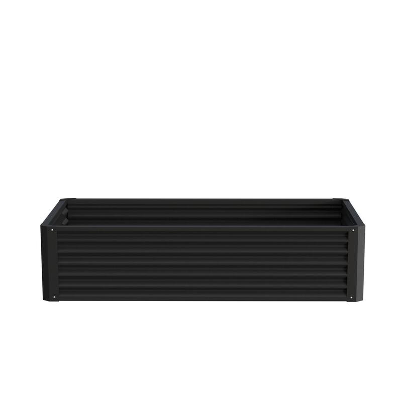 Rectangular Garden Beds Galvanized Raised Garden Beds Large-Capacity Metal Planter Box with Open Base for Outdoor Gardening