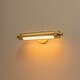 preview thumbnail 11 of 10, 18.5" Mid-Century Modern Brushed Brass Rotatble Cylinder LED Vanity/Picture Light with Milk White Round Tube Shade