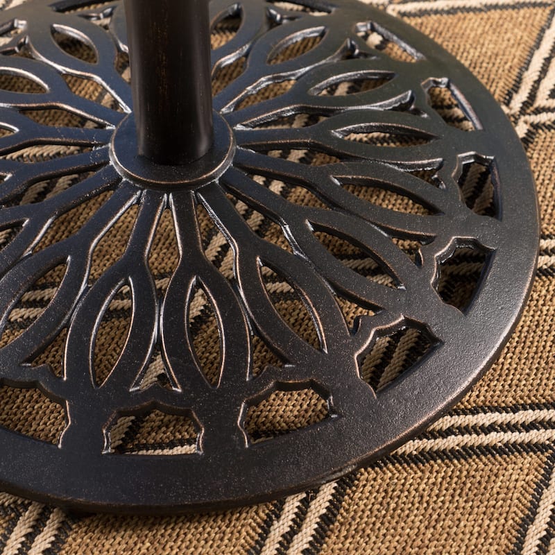 Arlana Outdoor 5-piece Aluminum Bar Set with Umbrella Hole by Christopher Knight Home