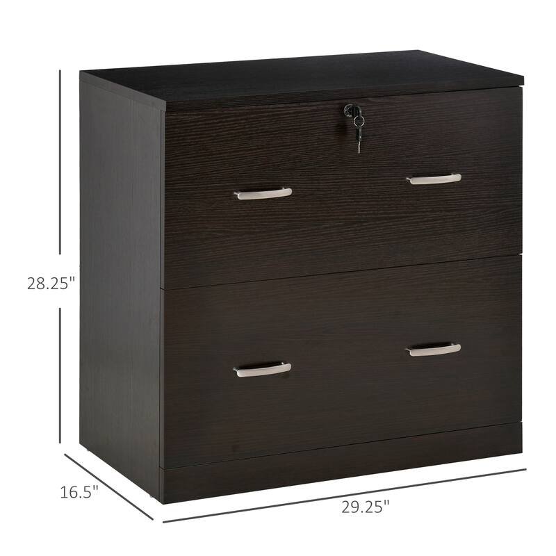 2-Drawer File Cabinet with Lock and Keys