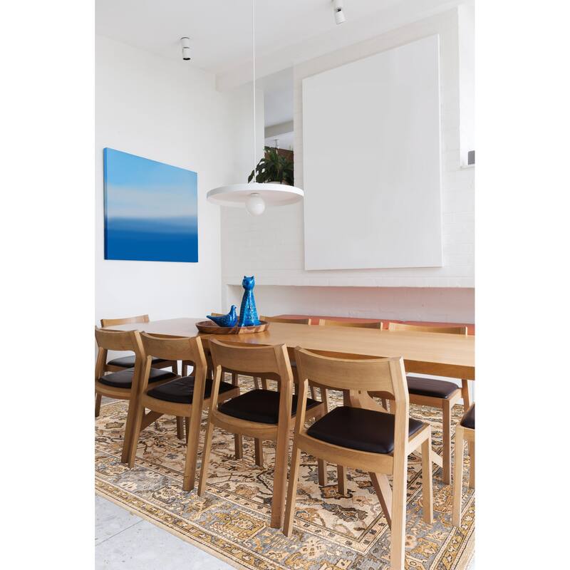 ECARPETGALLERY Hand-knotted Finest Oushak Cream Wool Rug - 7'10 x 9'11