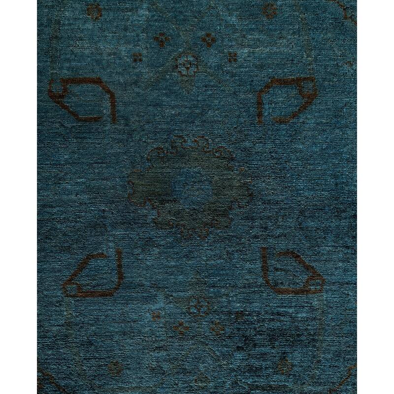 Overdyed One-of-a-Kind Hand-Knotted Area Rug - Gray - 8' 3" x 11' 4"