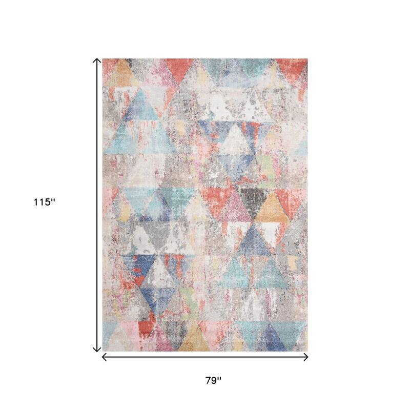 HomeRoots Geometric Modern Rectangle Area Rug