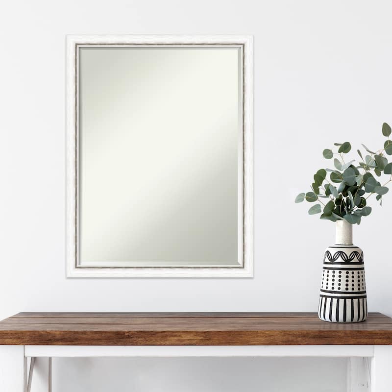 Morgan Half-Inch-Bevel Wood Framed Wall Mirror - Glass Size 18x24