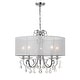 preview thumbnail 2 of 4, Othello 5 Light Clear Crystal Polished Chrome Chandelier - 24'' W x 21'' H