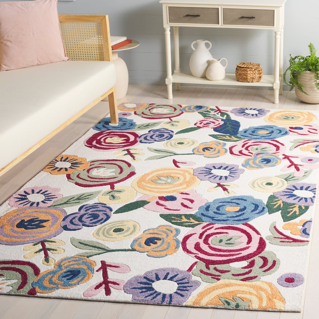 SAFAVIEH Handmade Jardin Massumah Floral Wool Rug