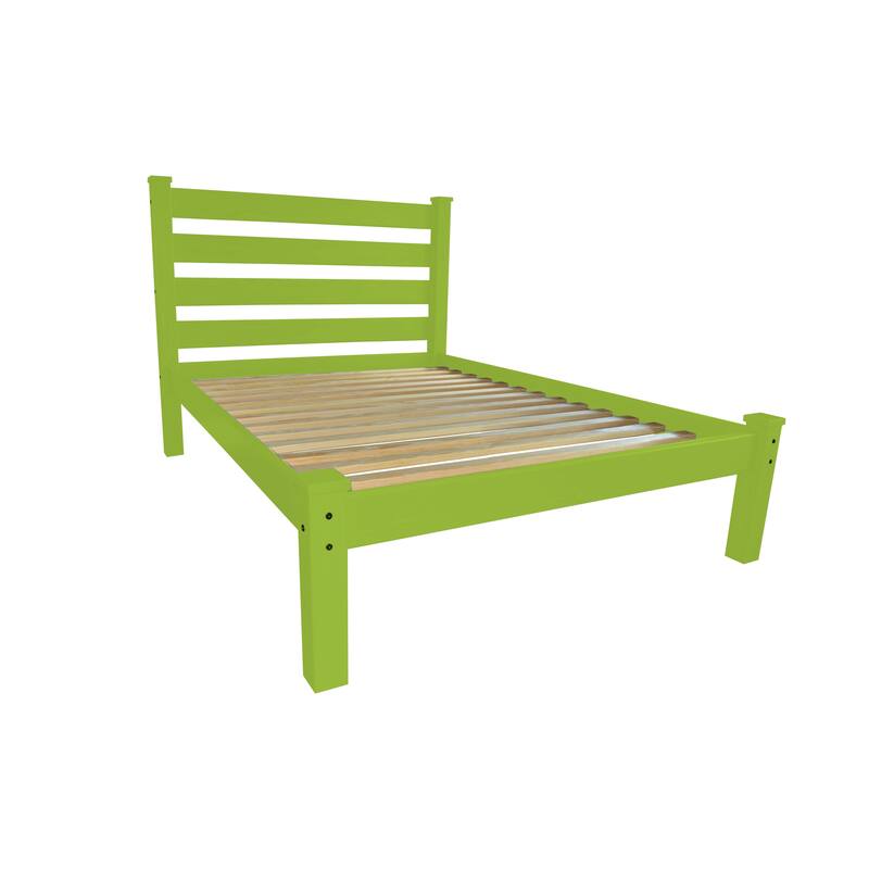 Homestead Unfinished Solid Pine Full Platform Bed - LIME GREEN