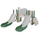 preview thumbnail 26 of 43, 7 in 1 Toddler Slide Playset, Kids Climbers Playground with Double Slides, Arch Tunnel, Ring Toss and Basketball Hoop