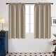 preview thumbnail 67 of 85, Deconovo Solid Rod Pocket Curtain Panel Pair, Set of 4 Panels 38x54 Inch - Khaki