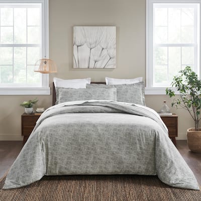 Superior Melange Flannel Cotton Two-Toned Brushed Duvet Cover Set