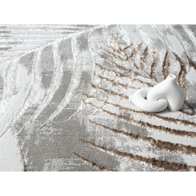 Empire Collection Brown/Gray Tropical Area Rug