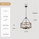 preview thumbnail 10 of 34, 4-Light Circle Hanging Candlestick Linear Foyer Chandelier Lighting Fixture for Dining Room Kitchen Island