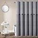 preview thumbnail 1 of 16, Lush Decor Farmhouse Button Stripe Yarn Dyed Woven Cotton Shower Curtain Gray