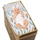 preview thumbnail 3 of 4, Sweet Jojo Designs Feather Collection Multicolor Microfiber Changing Pad Cover - Multi