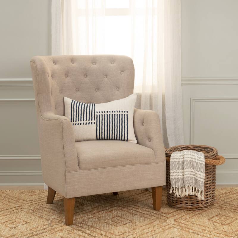 Rizzy Home Transitional Natural Down Filled Pillow - 14"x20"