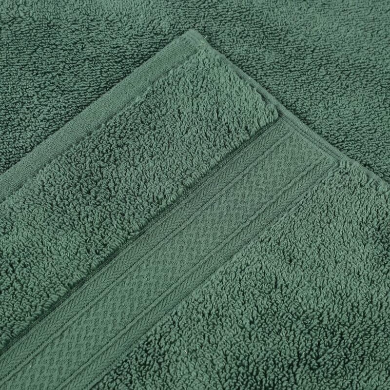 Superior Chevron Zero Twist Solid and Jacquard Cotton Bath Sheet Set of 2