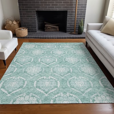 Premium Washable Super Soft Damask Imprints Mayfield Rug