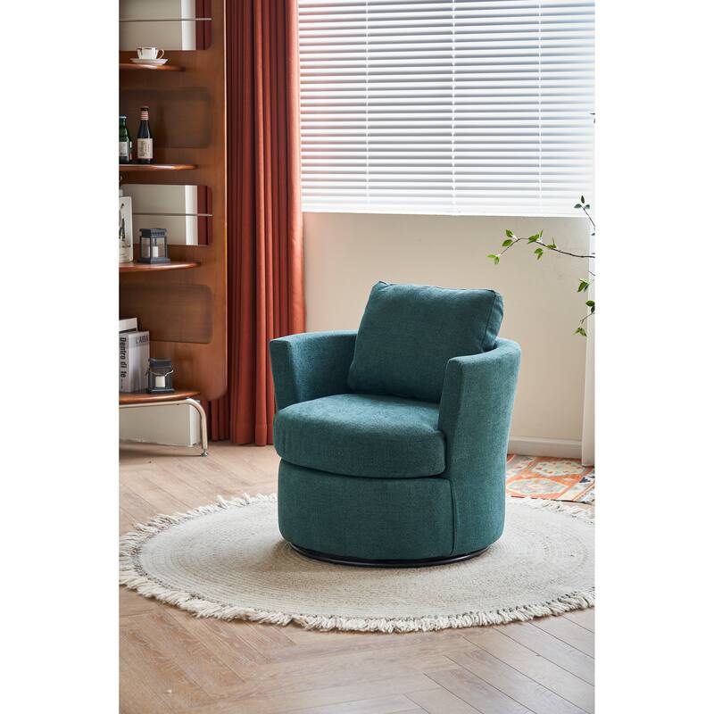 29.5" Polyester Swivel Arm Chair