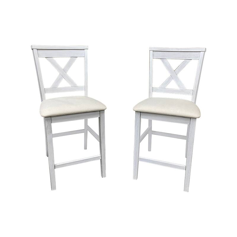 Carolina Living Taylor X-Back Counter Stools, Set of 2 - Antique White
