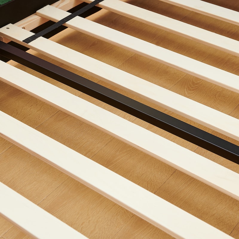 Twin Dinosaur-Shaped Kids Bed with Safety Guardrail - Solid Wood Toddler Bed Frame in Boucle Fabric