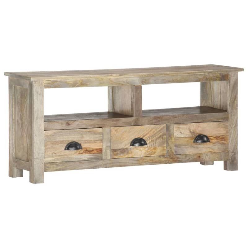 vidaXL TV Stand 43.3"x11.8"x19.7" Solid Wood Mango