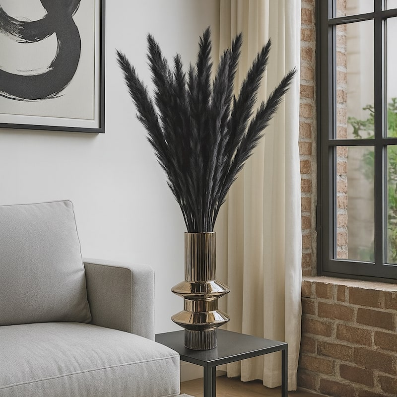 Bundle of 4 Preserved flowers Small pampass grass, 20" long - 20 inch