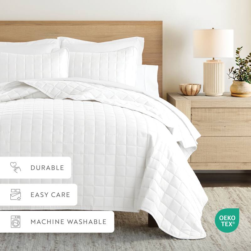 Becky Cameron Premium Ultra Soft Square Quilted Coverlet Set