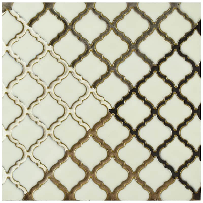 Merola Tile Hudson Tangier Snowcap White 12-3/8" x 12-3/8" Porcelain Floor and Wall Tile
