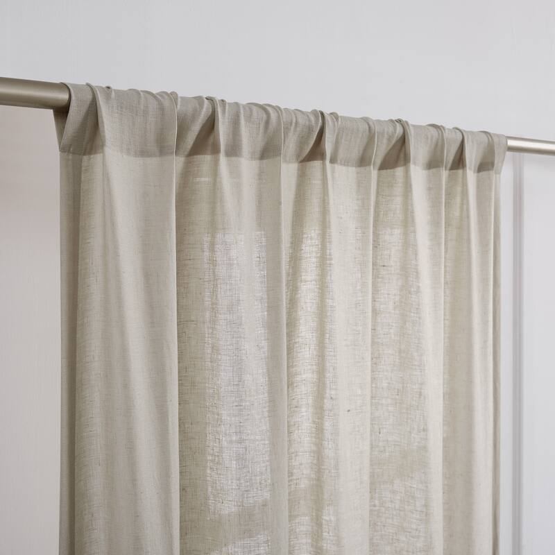Brooklyn Loom Flax Linen Window Curtain Pair