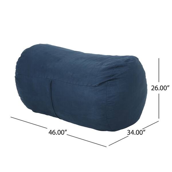 Barry Traditional 4 Foot Suede Bean Bag (Cover Only) by Christopher Knight Home Bed Bath
