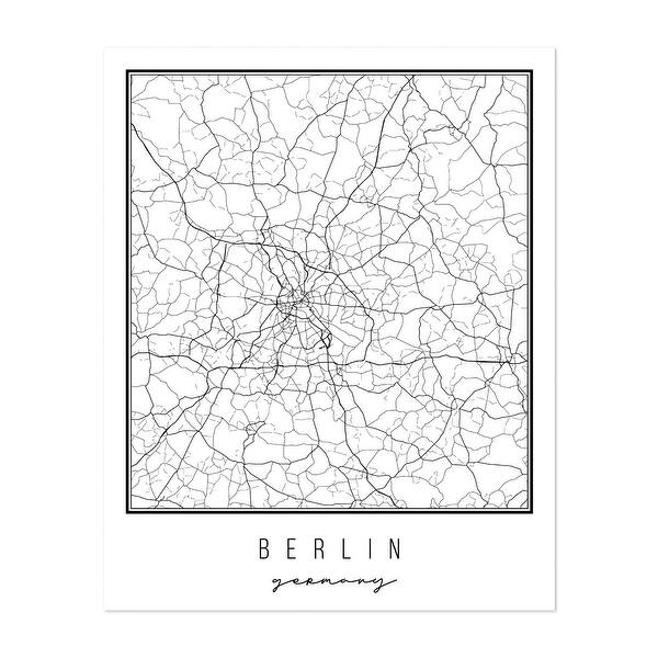 Berlin Germany Berlin Germany Street Map Maps Urban Art Print/Poster ...