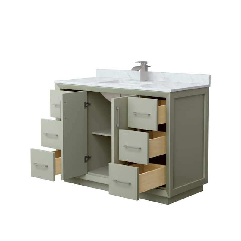 Wyndham Collection WCF414148S-NAT-UNSMXX Strada 48" Free Standing