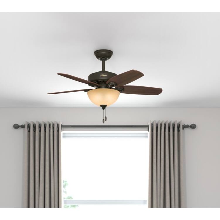Hunter 42" Builder Ceiling Fan with LED Light Kit and Pull Chain - New Bronze